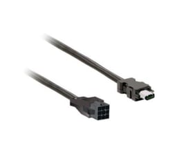 Schneider Electric LXM28 encoderkabel på 3 meter, viser de to forskellige stik for BCH2 og CN2 terminaler.