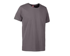 ID Identity Pro wear T-shirt i silver grey, størrelse S, med rund hals og forstærket nakke- og skuldersøm.