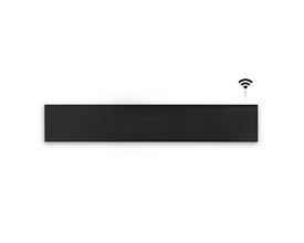 Sort Adax Neo L 025 KWT-elradiator på 250 W med WiFi-symbol over den lange, listeformede front.