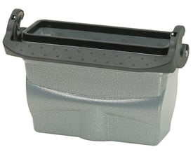 Procon koblingshus B24 i pulverlakeret aluminium med langsgående låsebøjle og plads til M25 forskruning.