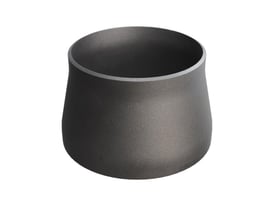 Konisk reduktion i P235GH stål med dimensionerne 323,9/7,1x273,0/6,3. Den har en mat grå overflade og er vist på en hvid baggrund.