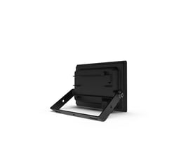 Sort Ansell Lighting Eden LED-projektør på 10W med PIR-sensor, set bagfra med justerbar monteringsbeslag.