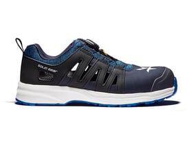 Solid Gear Atlantic sikkerhedssandal i str. 46, mørkeblå med blå og sorte detaljer, og BOA® Fit System for nem justering.