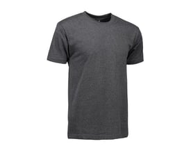 T-TIME® T-shirt i grafit melange, størrelse 4XL, vist forfra med rund halsudskæring og korte ærmer.