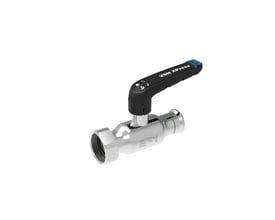 VSH XPress kugleventil i rustfrit stål (316/L) med G3/4" omløber-gevind og 15mm preskobling.