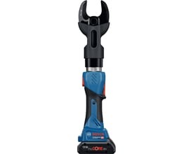 Detaljeret billede af Bosch GKH 18V-50 Professional kabelskærer, der viser skærehovedet og det ergonomiske håndtag.