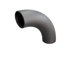 Indura 90° bøjning i P235GH-TC1 stål med dimensionerne 114,3 x 4,5 mm og en radius på 270 mm.