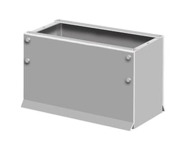 ABB Golv-S 48 gulvfundament i gråmalet galvaniseret stålplade, 400mm højt til SDC X48 teknikskabe.