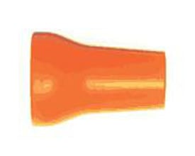 Loc-line mundstykke i orange plast med en diameter på 15,9 mm, ideel til præcis justering af væske- og luftstrømme.
