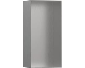 Hansgrohe rammeløs vægniche 300x150x100mm i børstet rustfrit stål til indbygning i vådzoner.