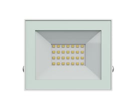 Hvid SpectrumLED 20 W LED-projektør med synlige LED-dioder og frontglas, til arbejdslampebrug.
