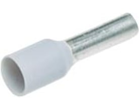 Elpress isoleret terminalrør i grå polypropylen til 4,0 mm² ledning med 10,0 mm kontaktflade på hvid baggrund.