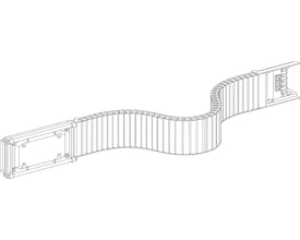 Schneider Electric skinneelement 1 meter til 63/40A, med integreret transmissionsbus for kontrolsystemer.