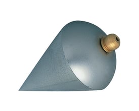 Stål murlod på 300g med pæreformet design og aftagelig messing hætte, isoleret på hvid baggrund.