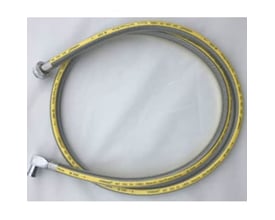 FH-Teknik gasslange på 3 meter med gul og grå udvendig beklædning samt metalflet.