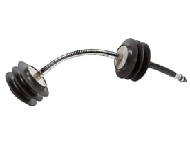 SC Profi lamelværktøj til baggassvejsning med ø60 mm diameter, vist med fleksibel metal-slange og sorte tætningslæber.