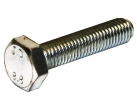 Detaljeret billede af Dresselhaus sætbolt M10x45 mm, viser 6-kant hovedet med kvalitet 8.8 mærket.