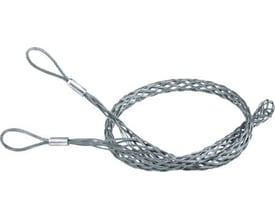 Katimex trækstrømpe i flettet ståltråd med 2 træksløjfer til kabler fra Ø40-50mm, vist på hvid baggrund.