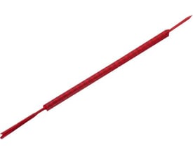 Weidmüller CLI ledningsmærke i rød, fremstillet af blød PVC, designet til laserprint og mærkning af ledninger.