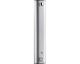 CMA Securitherm brusepanel i børstet aluminium med rundt brusehoved, sensor og betjeningsknap, 1045x210x65 mm.