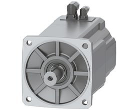 Siemens Simotics S-1FK2 CT servomotor med 40 Nm moment og M17 DRIVE-CLiQ stik, vist på hvid baggrund.