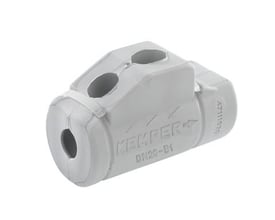 Kemper isoleringskappe DN 15 til Multi-Therm i grå polyethylen, med tydelige markeringer og en åben ende.