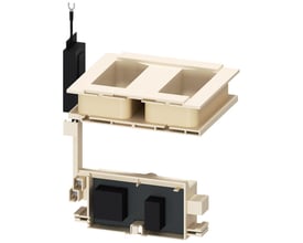 Siemens magnetspole til kontaktor 3TF6844-.C, 200-240VAC med indkoblingselektronik viser spoler og sorte komponenter på hvid baggrund.