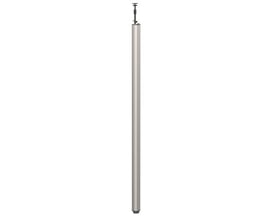 Schneider Electric OptiLine 45 installationsstav i elox, 3100-3500mm, med tilbehør til montering mellem gulv og loft på hvid baggrund.