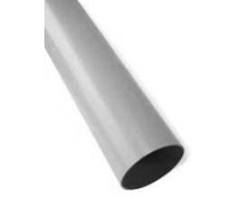 Plastmo nedløbsrør i grå plast med en diameter på 75 mm og en længde på 6 meter.