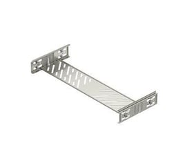 OBO Bettermann samlebeslag 60x500 mm i syrefast A4 stål til kabelbakker, viser MAGIC-fastgørelse.