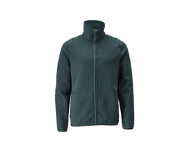 Frontbillede af en skovgrøn Mascot fleecetrøje i størrelse 4XL med lukket lynlås og opretstående krave.