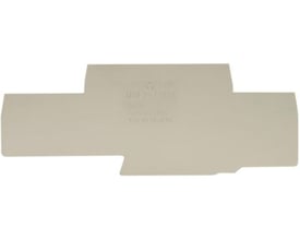 Wieland endeplade APFN 2,5E1/2/35 i grå, fremstillet af plast med modelnummer og W-logo indgraveret.