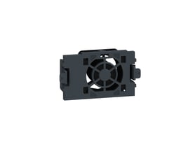 Schneider Electric ventilator fan S7 31H, et gråt plastmodul med en integreret ventilator på hvid baggrund.