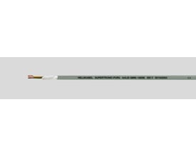 HELUKABEL SUPERTRONIC-PUROE 18X0.34 kabel med afskåret ende, der viser 4 farvekodede ledere indeni.