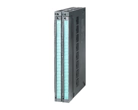Siemens S7-400 FM455 C reguleringsmodul med 16 analoge inputs/outputs og 16 digitale inputs, viser tydelige mærkater og kontakter.