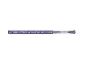 Lapp Unitronic Bus IBS FD P Combi A fleksibelt kabel med 3X2X0,25+3X1 konfiguration, viste indre kerner og metalflet.