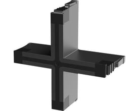 Weidmüller Cabtite GI X BK skillevæg i sort glasfiberforstærket Polyamide IP66 med +-formet design.