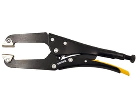 Ironside C-model svejsetang på 290 mm i sort og gul med smalle kæber og justerbar skrue.