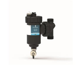 Pettinaroli EvoMAGic 103 magnetisk snavssamler med 1" tilslutning i sort plast, vist på hvid baggrund.