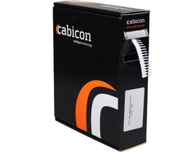 Cabicon terminalrør til 2,50mm2 ledere, præsenteret i en sort papkasse med orange og hvide logoer, 500 stk.