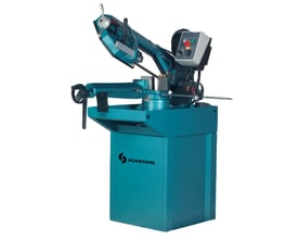 Scantool Metalbåndsav 220 GSHT til Ø180mm, en robust geardrevet sav med drejeligt hoved og tydeligt Scantool logo.