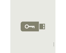 Siemens SIMATIC WinCC/WebUX Monitor 10 klientlicenser, vist som et ikon af en USB-nøgle med et nøgle-symbol på en neutral baggrund.