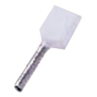 Isoleret dobbelt terminalrør hvis 2x0,5mm2 L=8mm - (100 stk.)