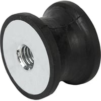 Gummibuffer type CT gevind M8, D: 30, H: 20, stl, materiale: elastisk naturgummi Shore 57a