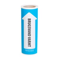 Rrmrke Pipecode brugsvand varmt, lysbl, 10 meter