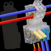 Skruels T samlemuffe, 2 til 4 ledere, 250V, 32A, IP20 billede