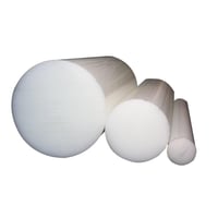 Nylon rundstang, 80 mm, PA6, natur - 1 meter