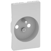 LK FUGA, Stikkontakt med pind-jord, 1 modul, lysegr - Lauritz Knudsen