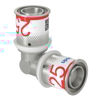 Uponor S-Press MLCP - Vinkel 90 m. preskoblinger, 25 x 25 mm