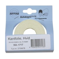 Billede af Kantfolie med lim, 24 mm x 25 m, hvid